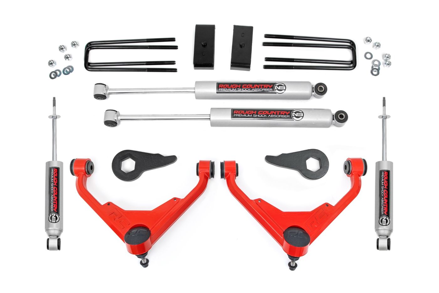 Rough Country 3 Inch Lift Kit | FK/FF Code | Chevy/GMC Sierra/Silverado 2500 HD Suburban/Yukon XL 2500 (01-10)