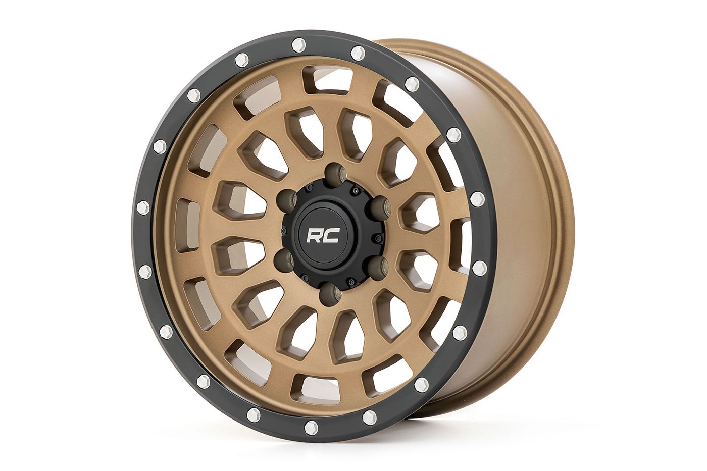 Rough Country Rough Country 87 Series Wheel | Simulated Beadlock | Bronze/Black | 17x8.5 | 5x5 | +0mm