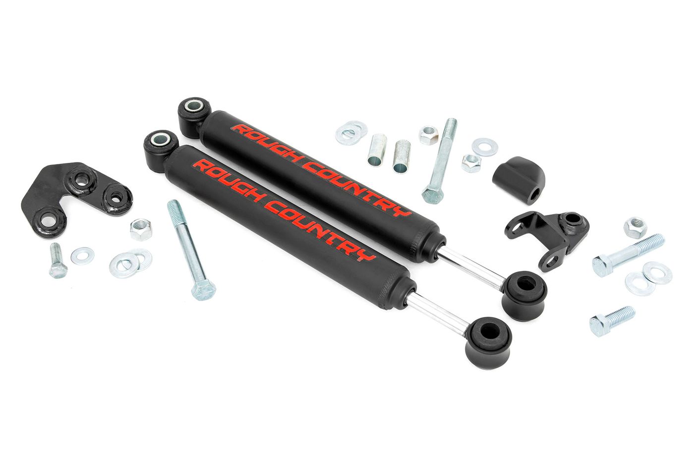 Rough Country Dual Steering Stabilizer | 2.5-6.5 Inch Lift | Jeep Comanche MJ/Wrangler TJ/Wrangler Unlimited
