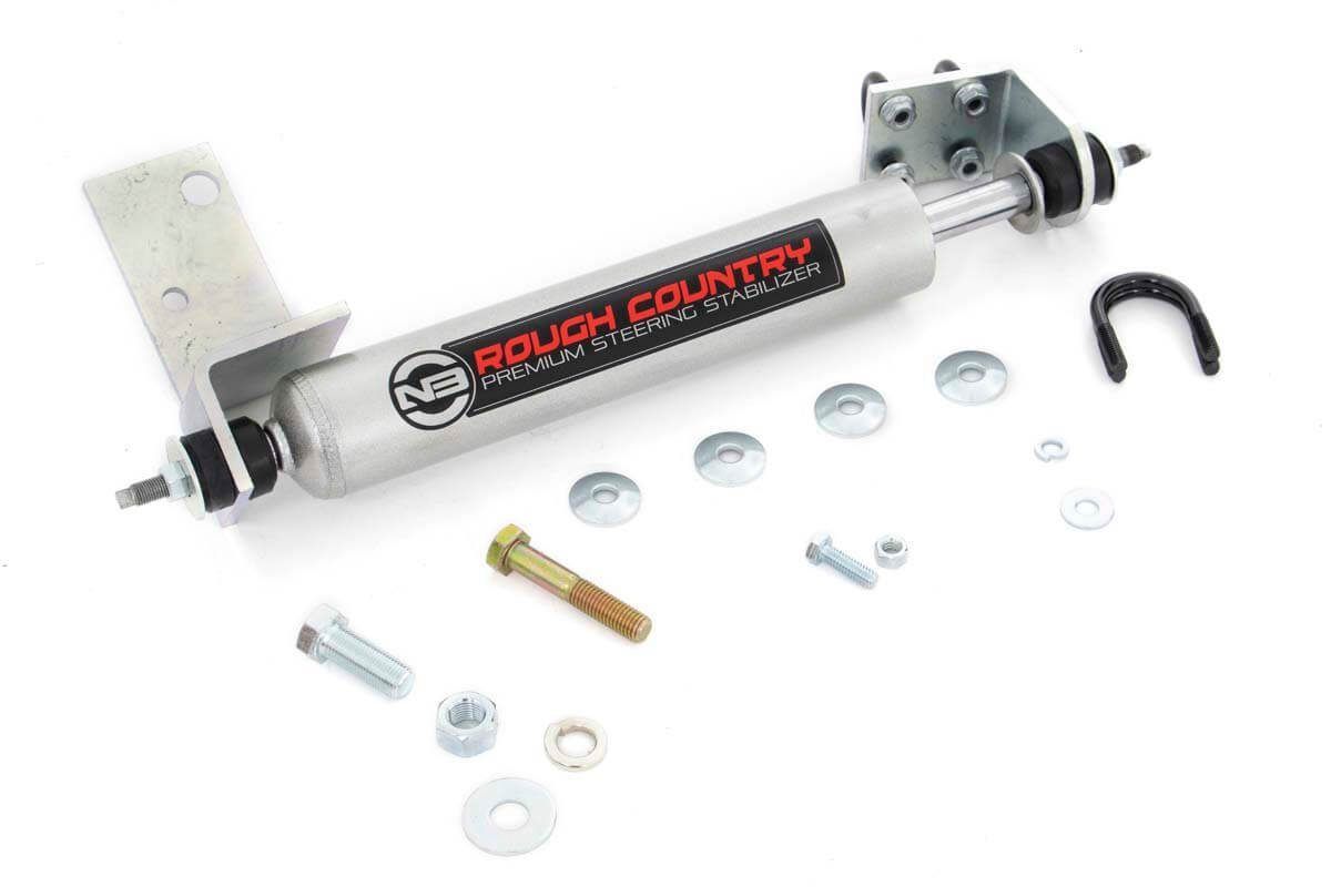 Rough Country N3 Steering Stabilizer | 0-3 Inch Lift | Chevy/GMC Sierra 1500/Silverado 1500/Tahoe/Yukon (92-06)