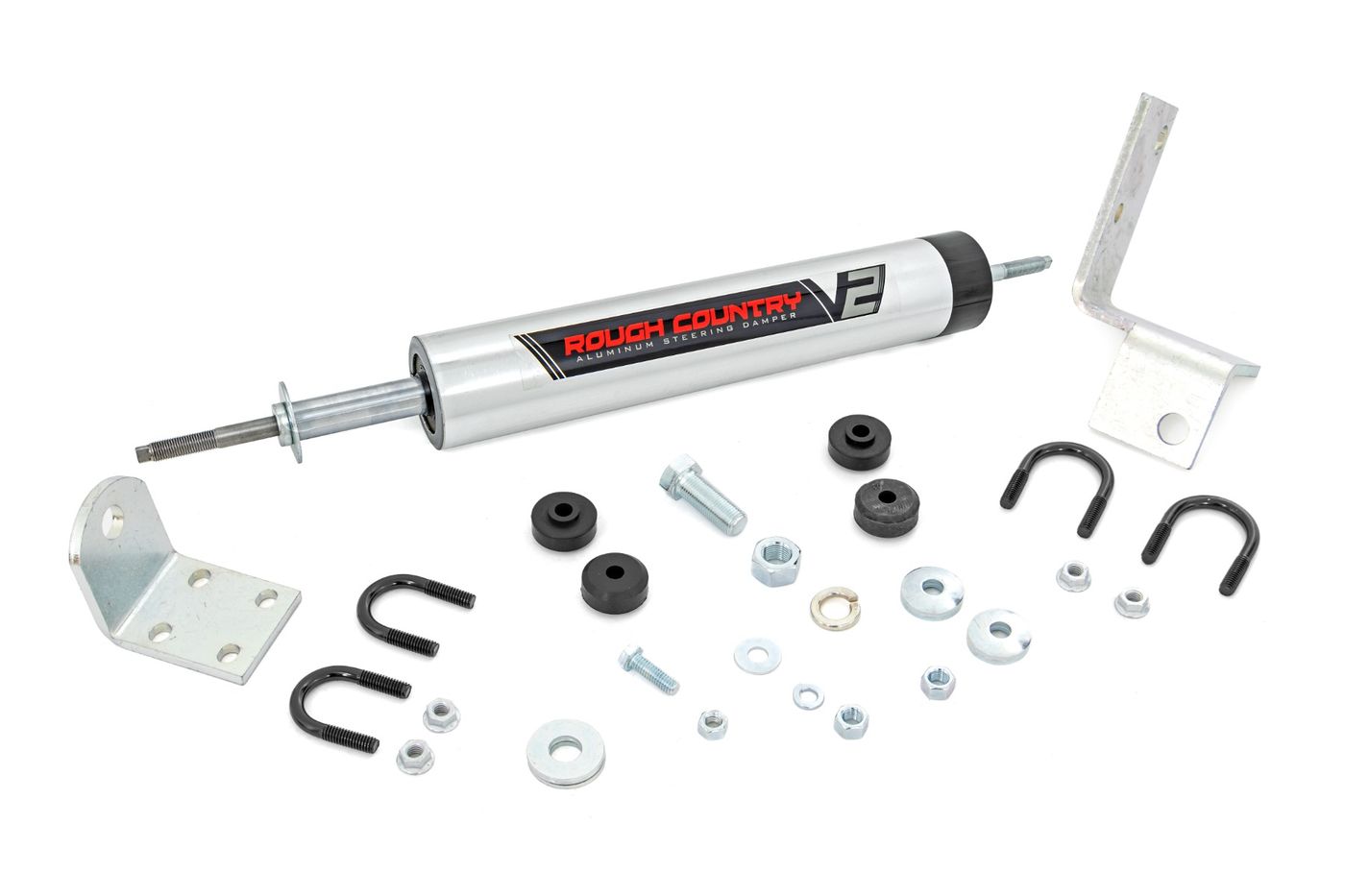 Rough Country V2 Steering Stabilizer | 0-3 Inch Lift | Chevy/GMC Sierra 1500/Silverado 1500/Tahoe/Yukon (92-06)