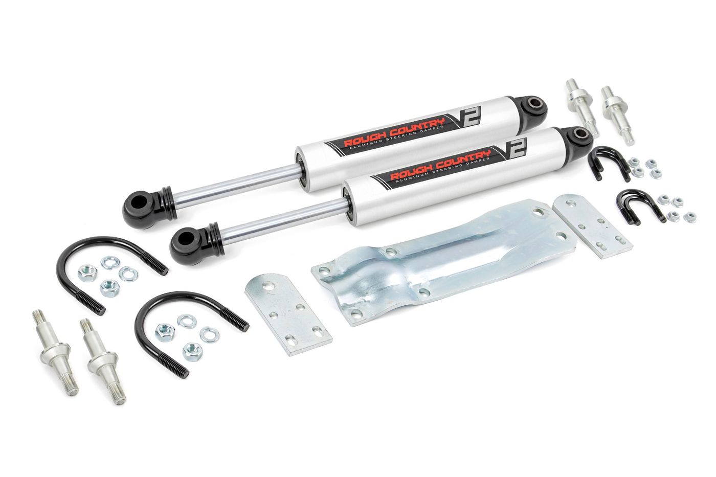 Rough Country V2 Steering Stabilizer | Dual | Chevy/GMC C10/K10 Truck & SUV/K5 Blazer (69-91)
