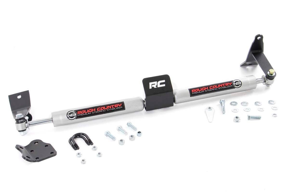 Rough Country N3 Steering Stabilizer | Dual | 2-8 Inch Lift | Ram 2500 (03-13)/3500 (11-12)