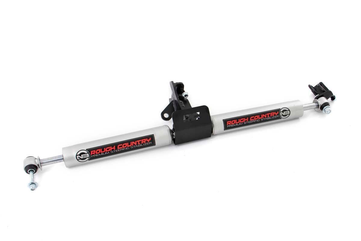 Rough Country N3 Steering Stabilizer | Dual | 4 Inch Lift | Jeep Grand Cherokee WJ (99-04)