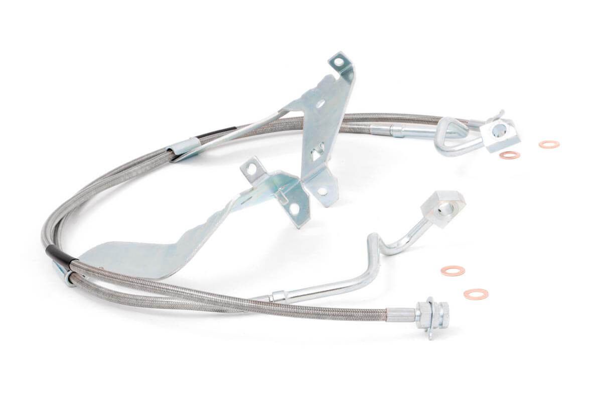 Rough Country Brake Lines | Stainless | FR | 4-6 Inch Lift | Ford F-250/F-350 Super Duty (08-16)