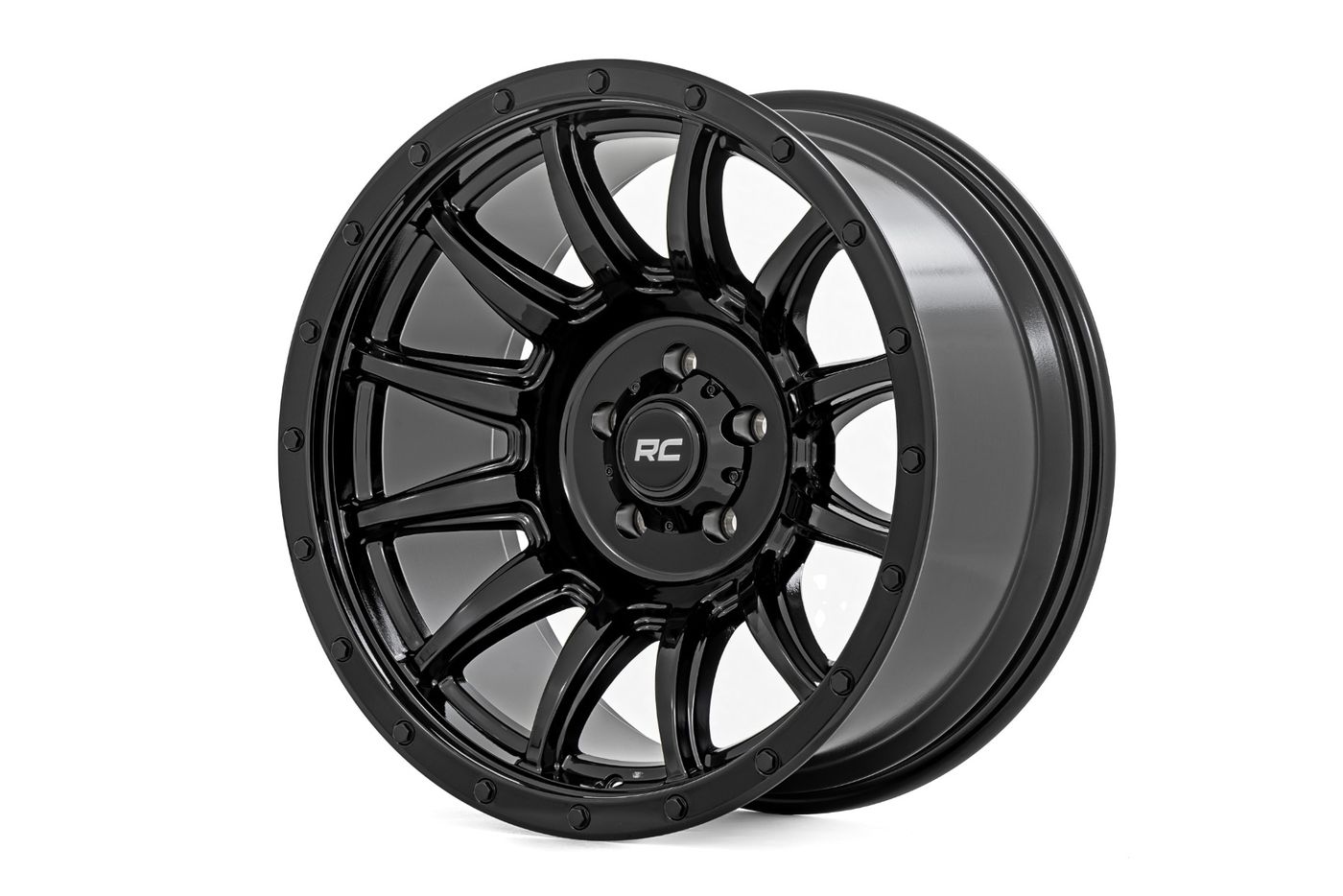 Rough Country Rough Country 90 Series Wheel | One-Piece | Gloss Black | 20x9 | 6x5.5 | 0mm