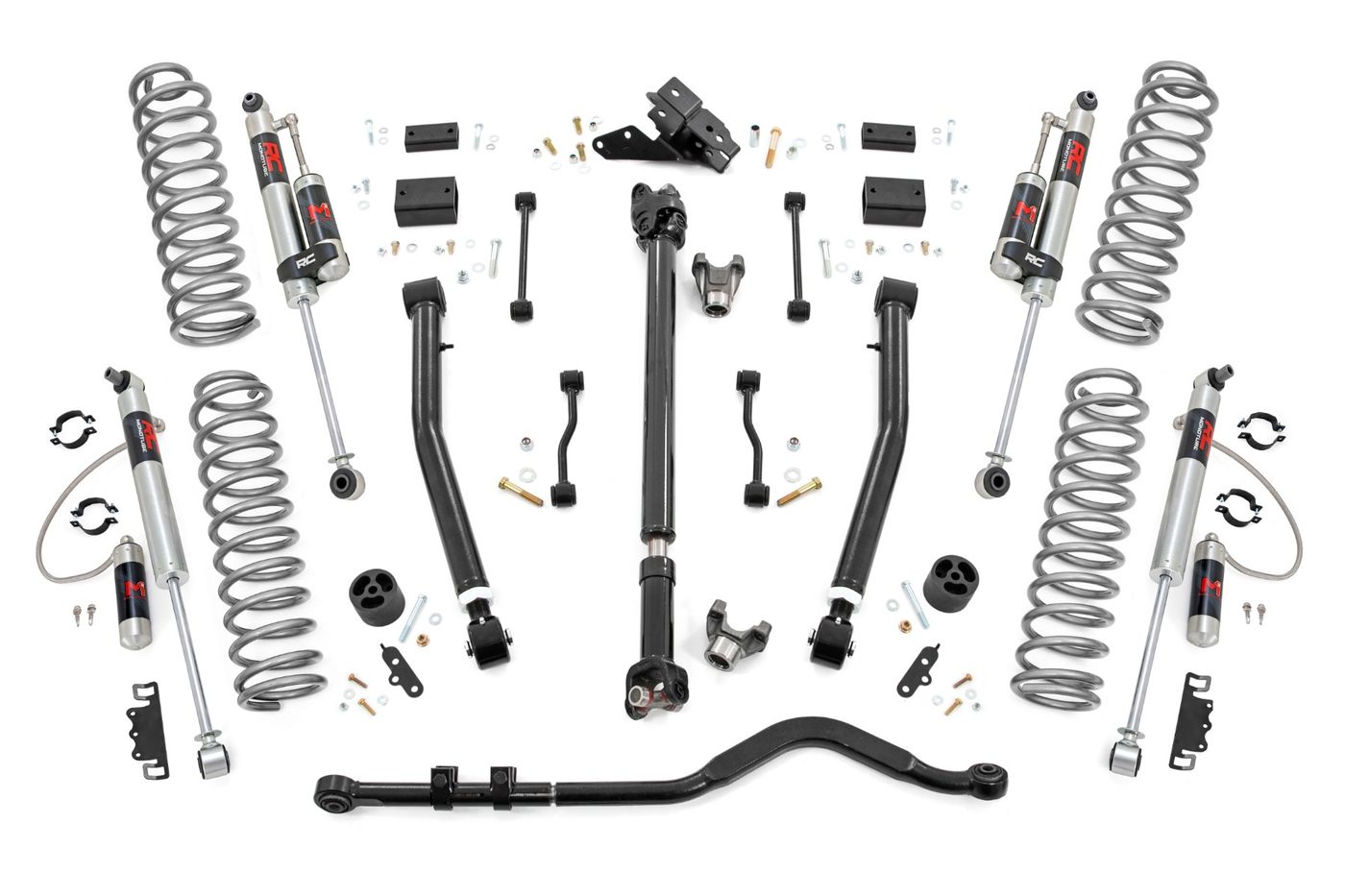Rough Country 3.5 Inch Lift Kit | Adj LCA | FR D/S | M1R | Jeep Wrangler JL Rubicon (18-23)