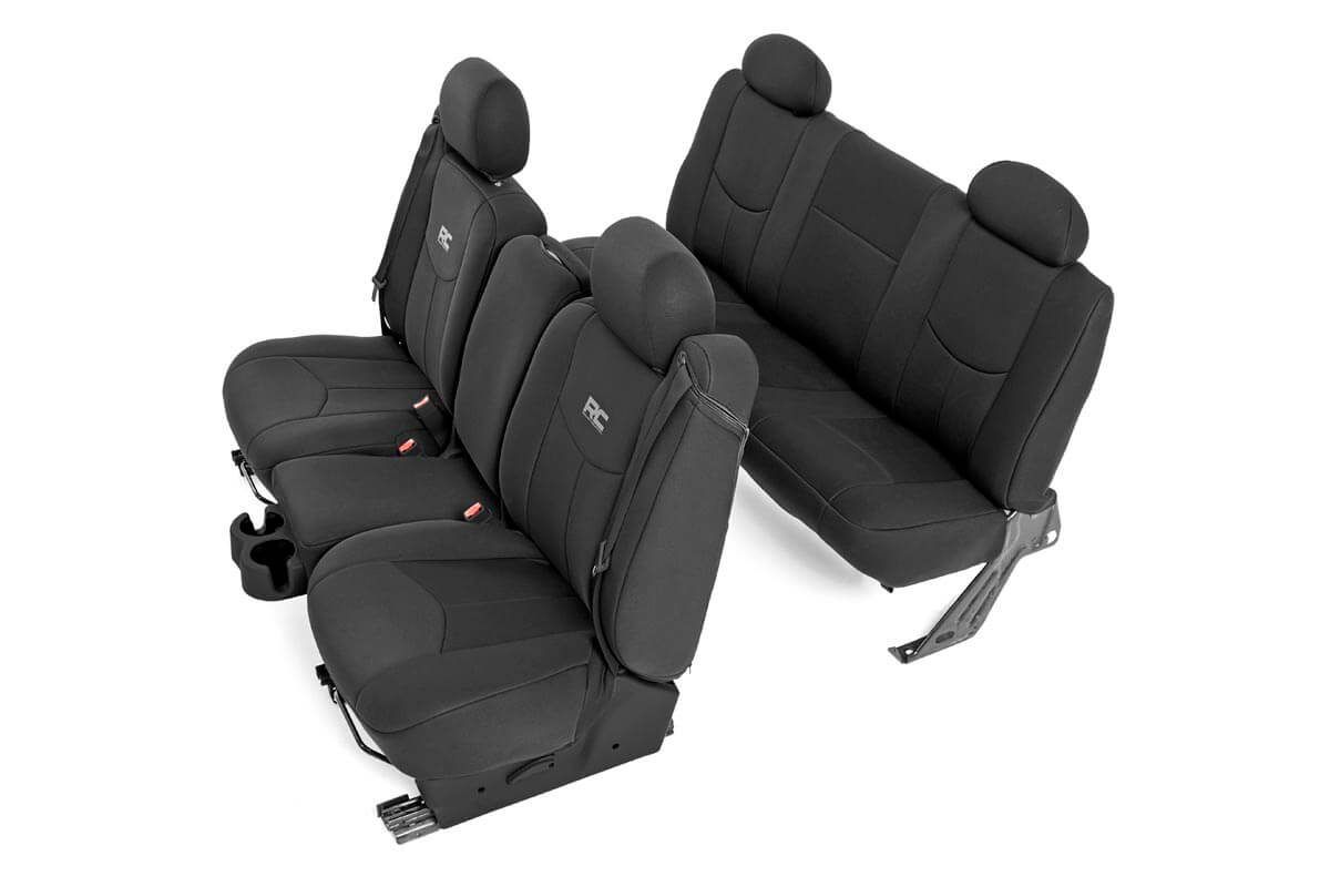 Rough Country Seat Covers | FR 40/40/20 & Rear | Chevy/GMC 1500 (99-06 & Classic)