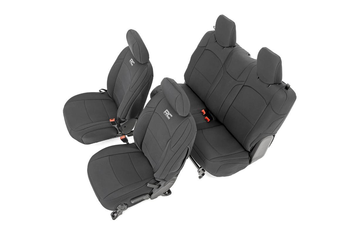 Rough Country Seat Covers | Front and Rear | Jeep Wrangler JL 4WD (2018-2026)