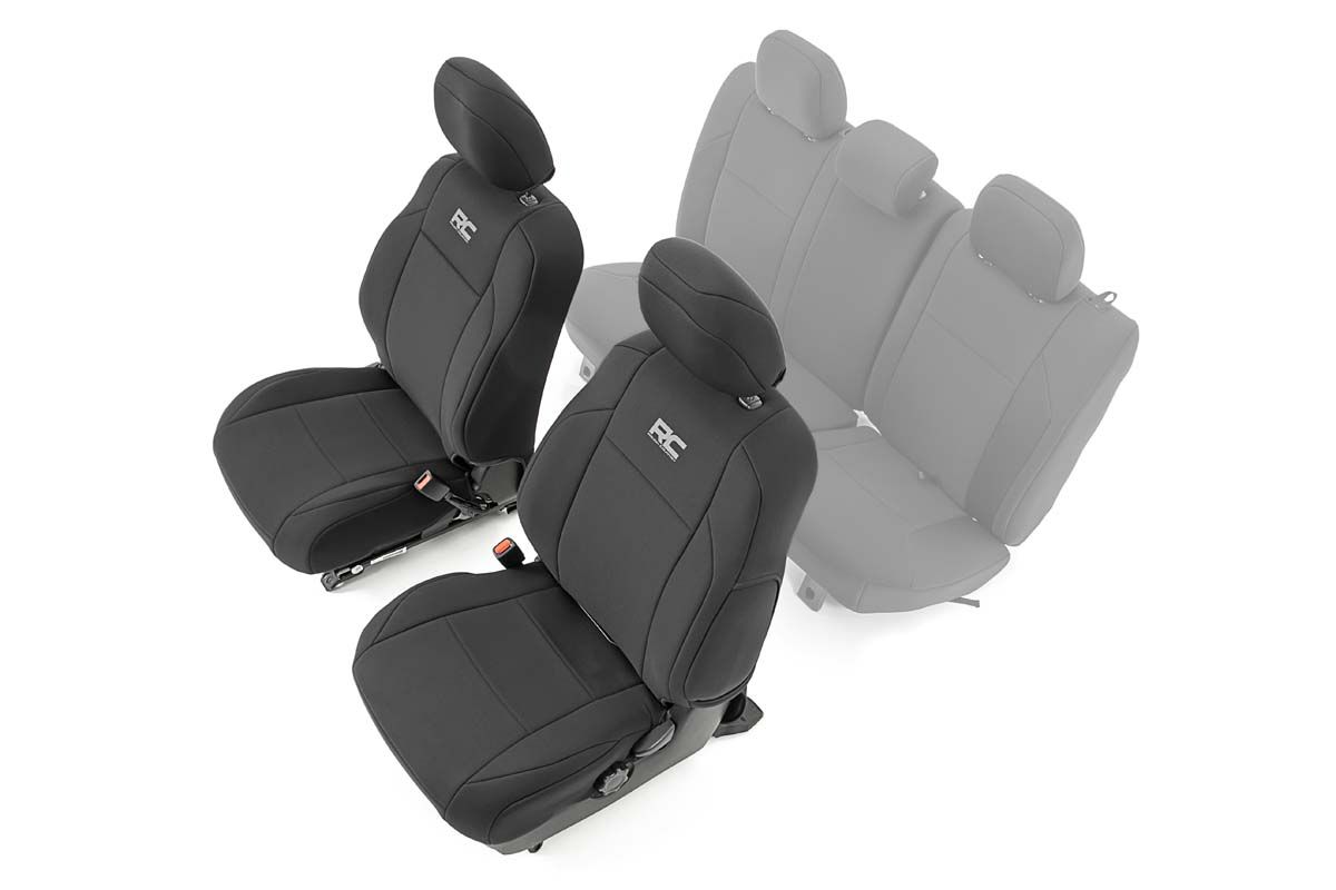 Rough Country Seat Covers | Front | Double Cab | Toyota Tacoma 2WD/4WD (2016-2023)