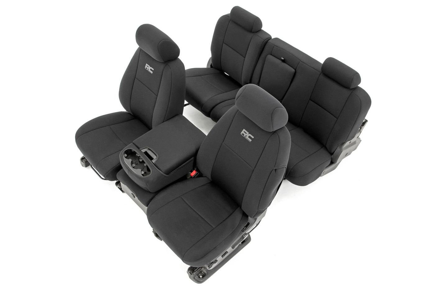Rough Country Seat Covers | FR 40/40/20 & RR Full Bench | Chevy/GMC 1500/2500HD (07-13)