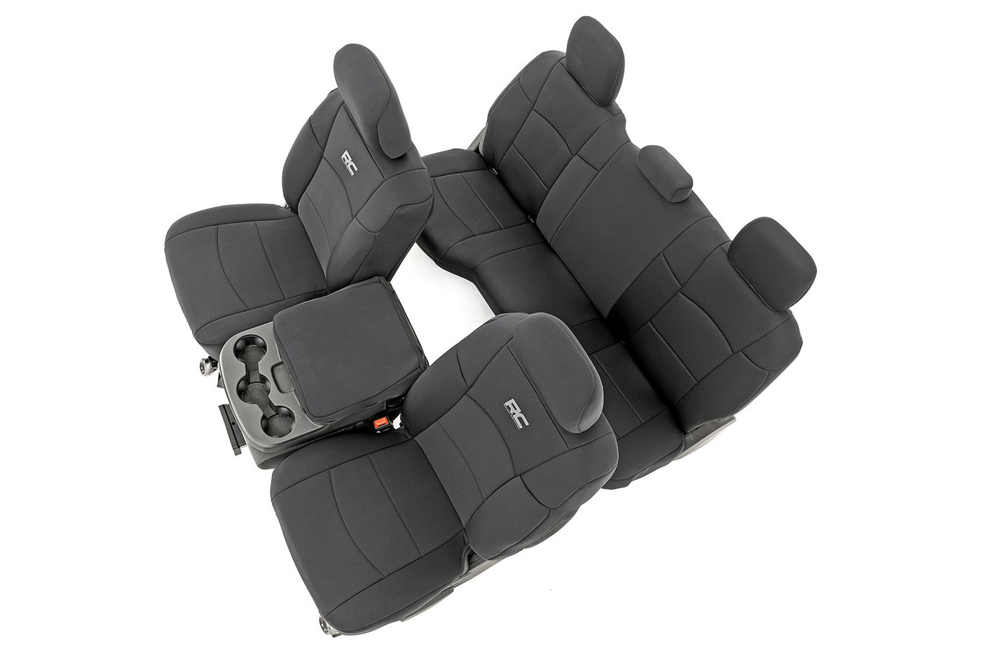 Rough Country Seat Covers | FR & RR | 60/40 Rear Seat | Ram 2500 2WD/4WD (2019-2026)