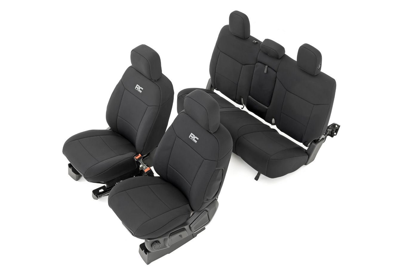 Rough Country Seat Covers | FR Bucket and RR Bench | Ford Ranger 2WD/4WD (2019-2026)