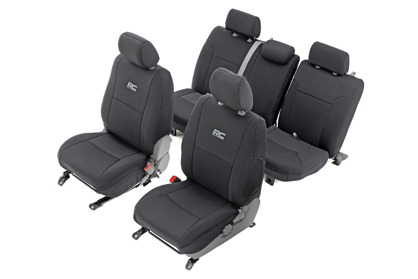 Rough Country Seat Covers | FR & RR | Crew Cab | Toyota Tacoma 2WD/4WD (2005-2015) | #91057