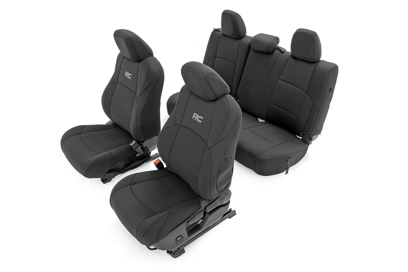 Rough Country Seat Covers | FR & RR | Double Cab | Toyota Tacoma 2WD/4WD (2024-2026)