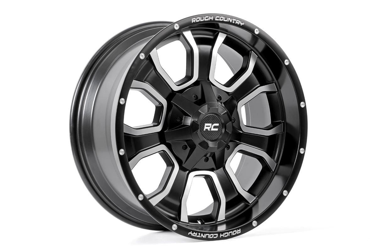 Rough Country Rough Country 93 Series Wheel | One-Piece | Matte Black | 20x10 | 8x6.5 | -18mm
