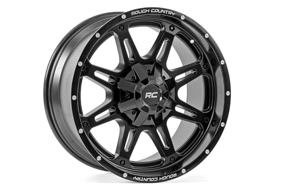 Rough Country Rough Country 94 Series Wheel | One-Piece | Matte Black | 20x10 | 6x5.5/6x135 | -18mm