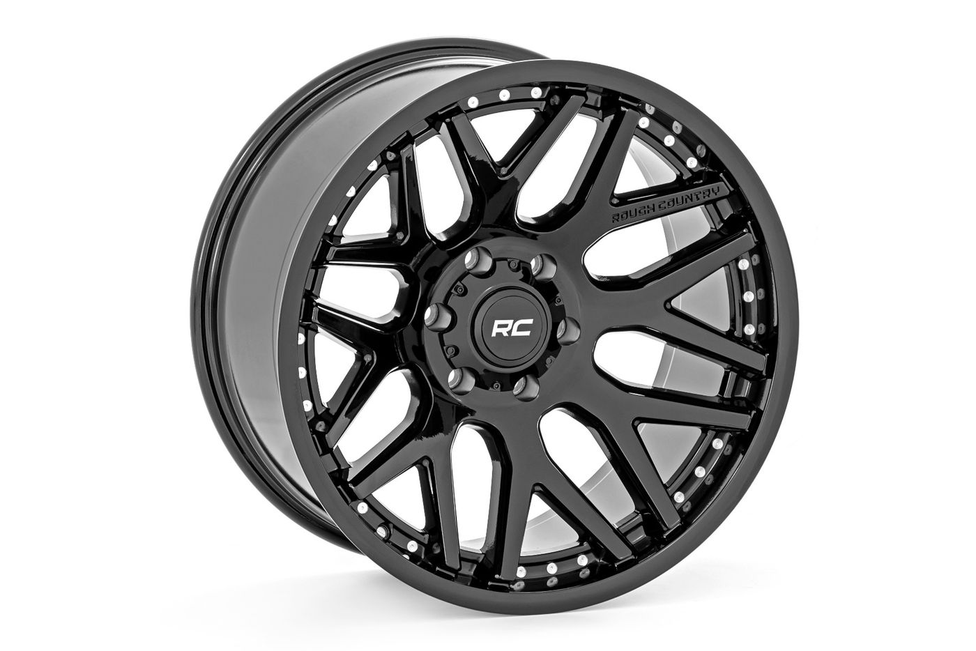 Rough Country Rough Country 95 Series Wheel | One-Piece | Gloss Black | 20x10 | 8x180 | -19mm