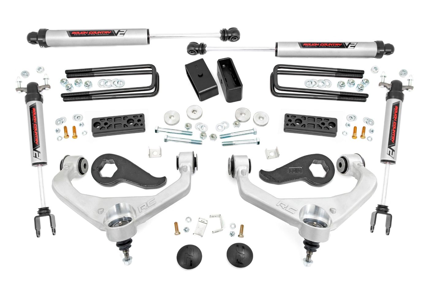 Rough Country 3 Inch Lift Kit | UCAs | V2 | Chevy/GMC Sierra 3500 HD/Silverado 3500 HD (20-26)