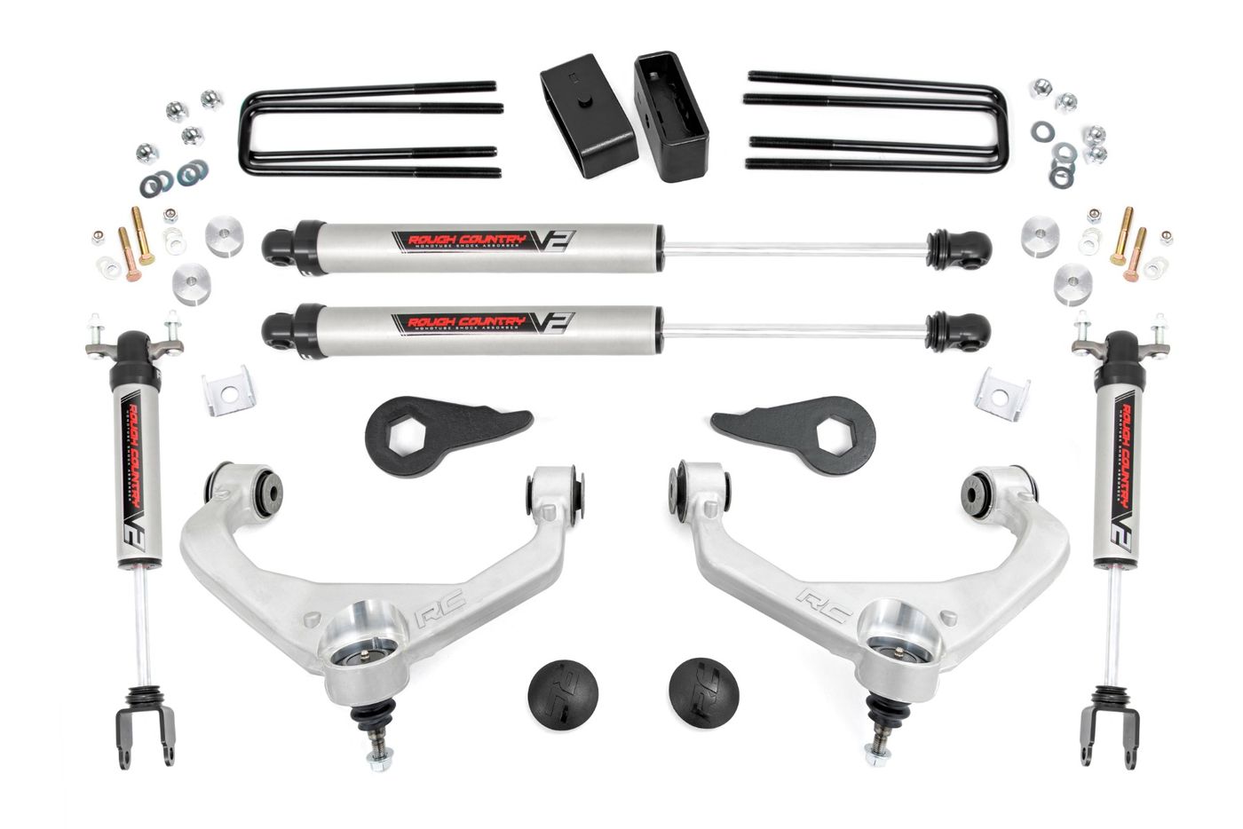 Rough Country 3.5 Inch Lift Kit | V2 | w/ Overloads | Chevy/GMC 2500HD/3500HD (11-19)