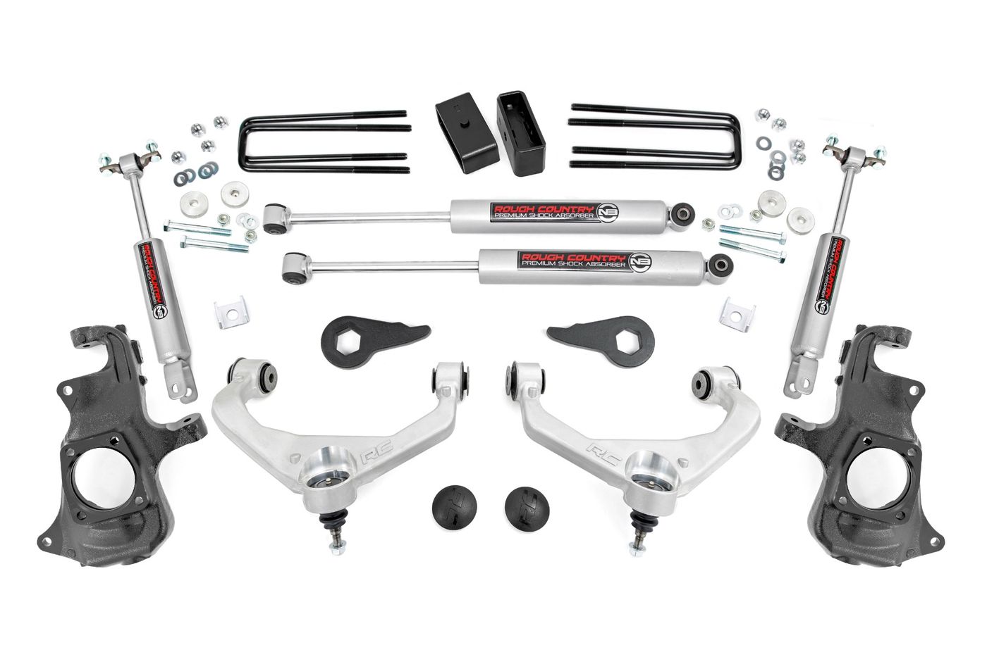 Rough Country 3.5 Inch Lift Kit | Knuckle | w/ Overloads | Chevy/GMC 2500HD/3500HD (11-19)