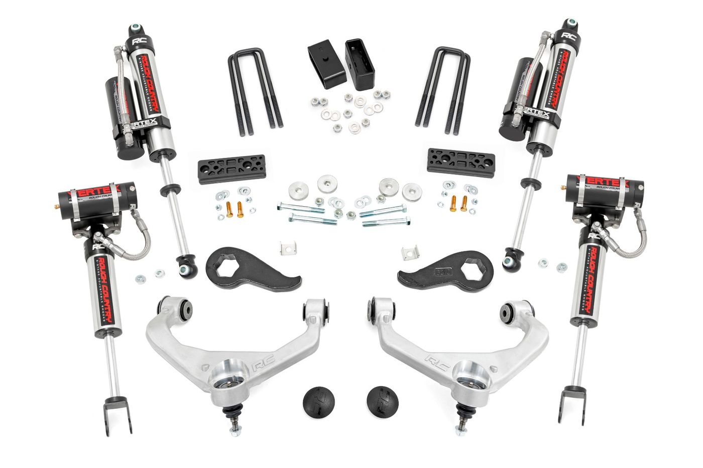 Rough Country 3 Inch Lift Kit | Vertex | w/ Overloads | Chevy/GMC 2500HD/3500HD (20-26)