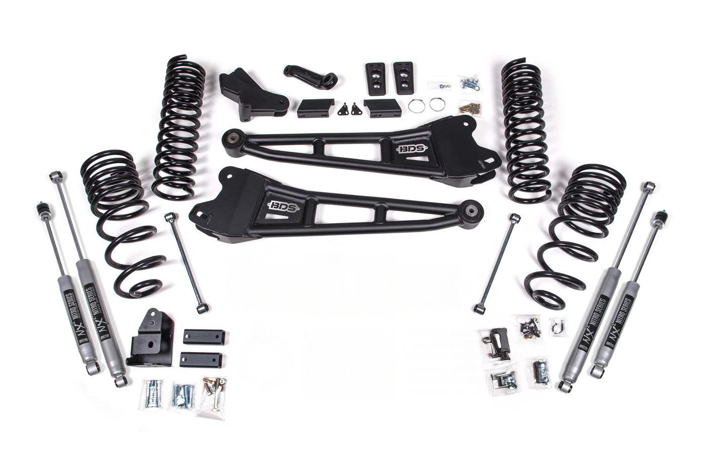 BDS 4" Radius Arm Lift Kit, FOX 2.5 Performance Elite shocks (2143FPE)
