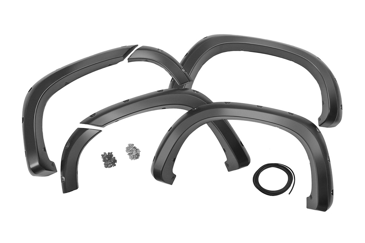 Rough Country Pocket Fender Flares | G9K Satin Steel | Chevy Silverado 1500 2WD/4WD (19-21)
