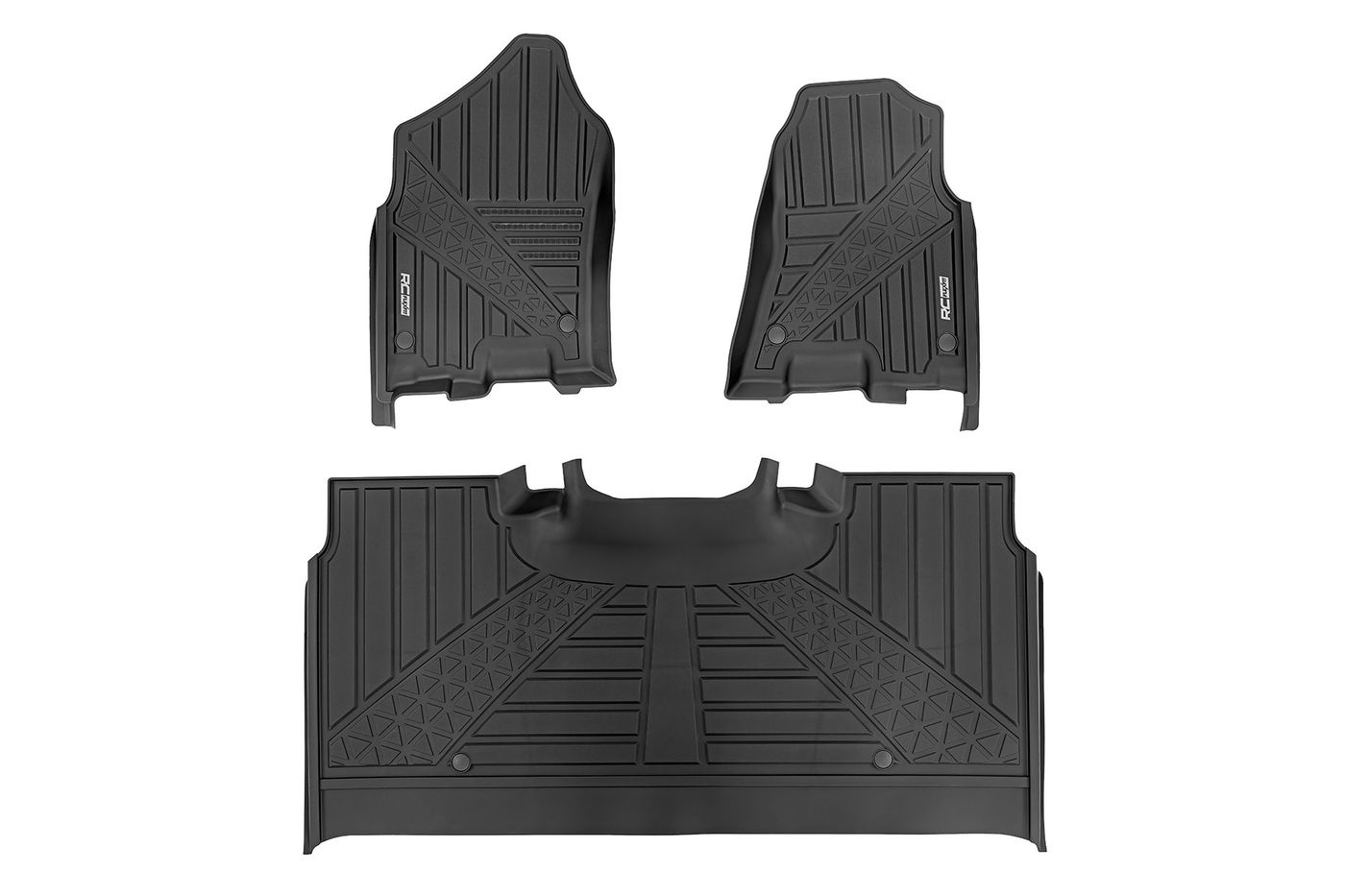 Rough Country Flex-Fit Floor Mats | FR & RR | Crew | Ram 1500 (19-24)/1500 TRX (21-24)