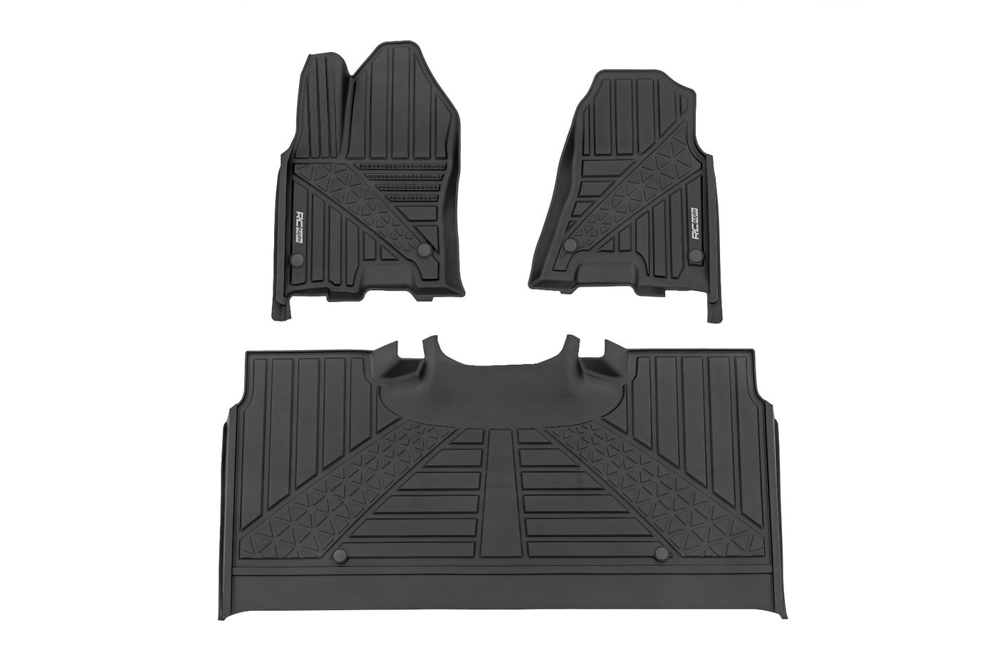 Rough Country Flex-Fit Floor Mats | FR & RR | Crew | Ram 1500 2WD/4WD (2025-2026)
