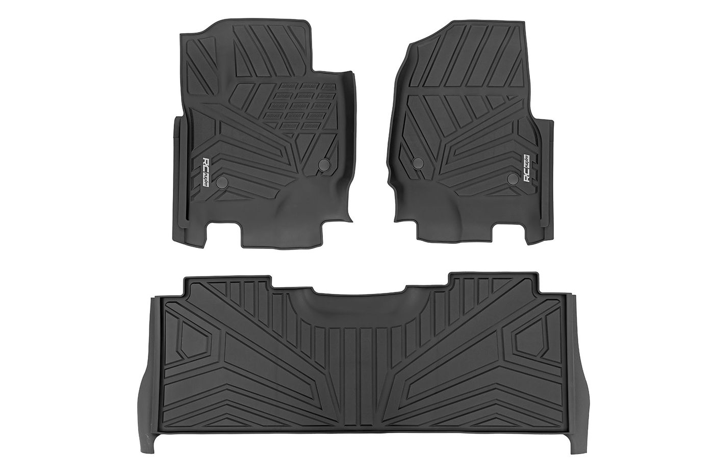 Rough Country Flex-Fit Floor Mats | Front and Rear | Ford F-250/F-350 Super Duty (17-26)