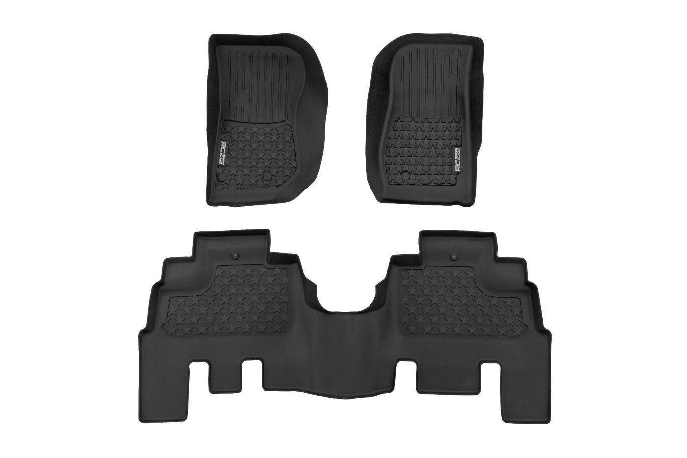Rough Country Floor Mats | FR & RR | 4 Door | Jeep Wrangler Unlimited 4WD (2014-2018)