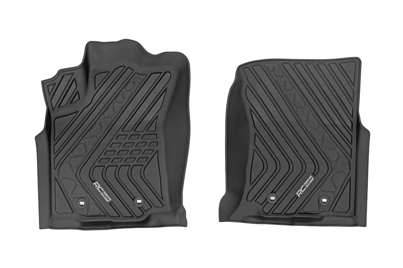 Rough Country Flex-Fit Floor Mats | Front | Toyota Tacoma 2WD/4WD (2016-2023)