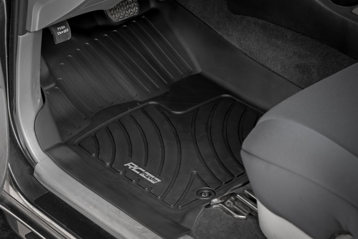 Rough Country Flex-Fit Floor Mats | Front and Rear | Toyota Tacoma 2WD/4WD (2012-2015)