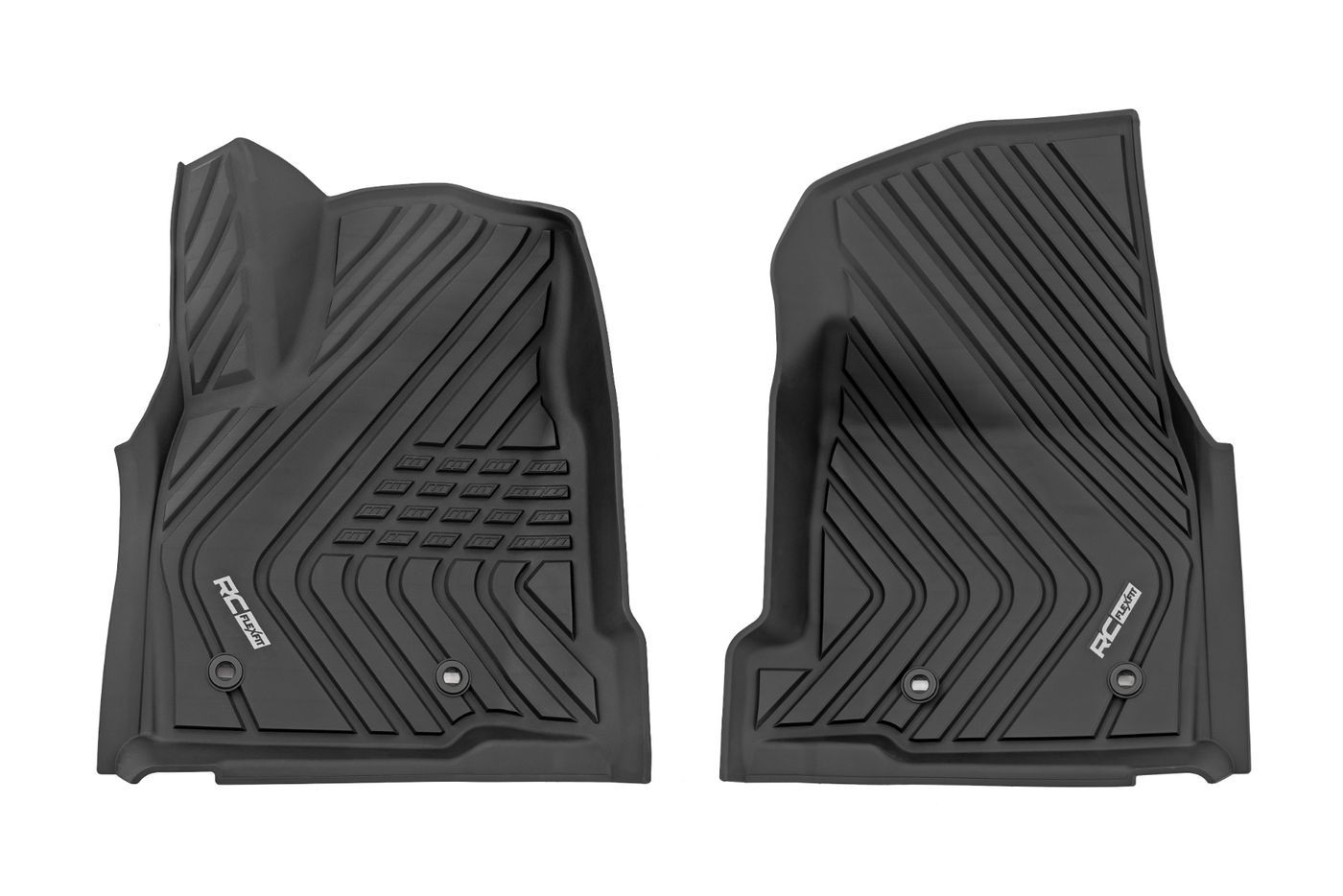 Rough Country Flex Fit Floor Mats | Front | Crew | Toyota Tacoma 2WD/4WD (2024-2026)
