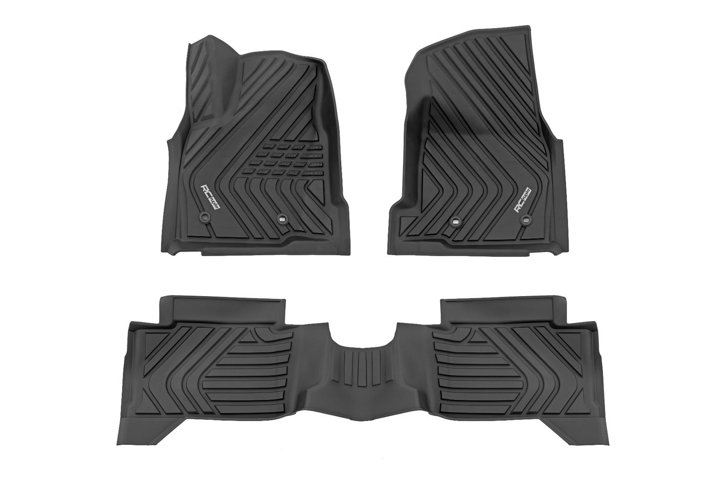 Rough Country Flex Fit Floor Mats | Front & Rear | Crew | Toyota Tacoma 2WD/4WD (2024-2026)