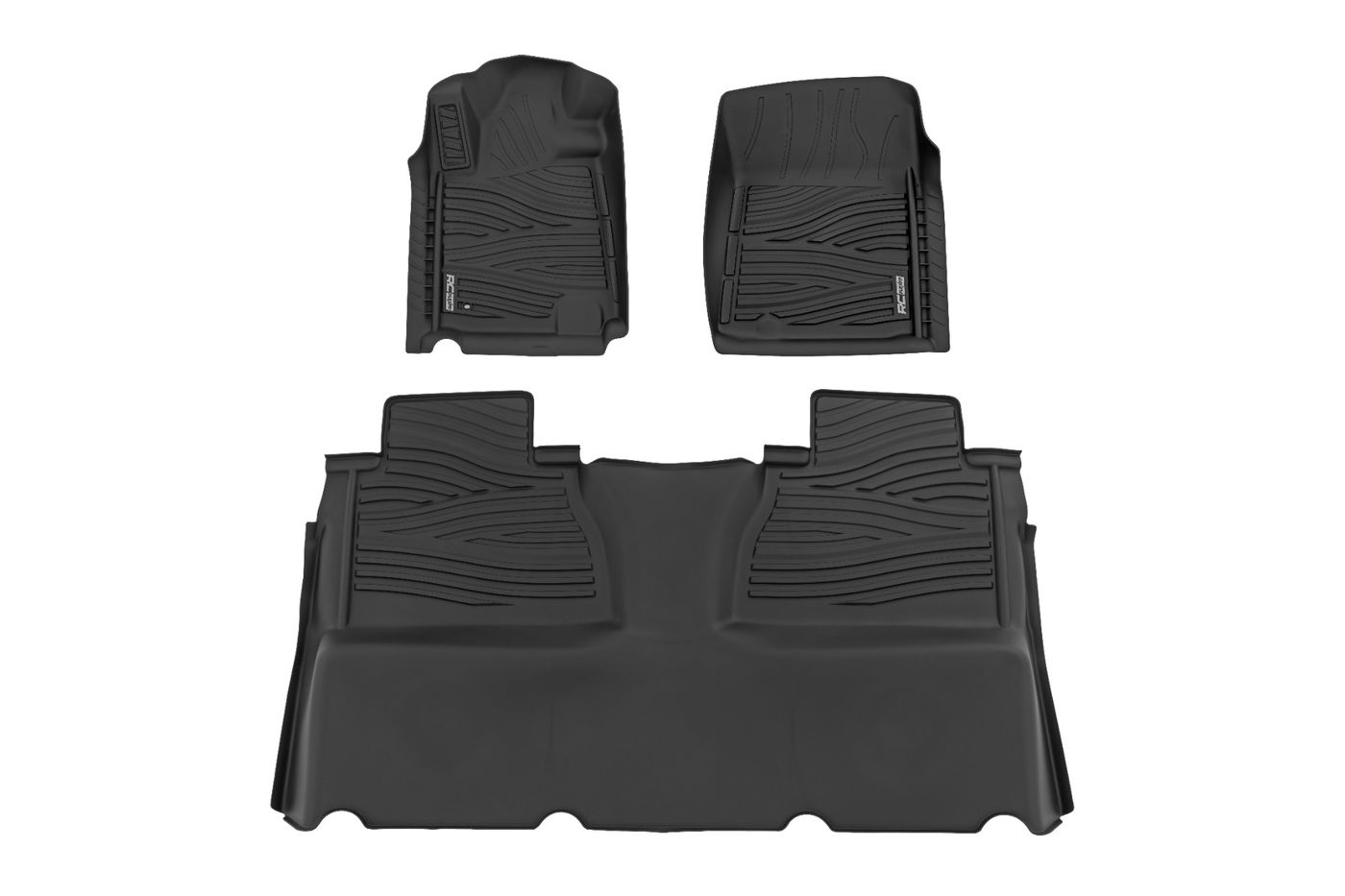 Rough Country Floor Mats | FR & RR | Crew Max | Toyota Tundra 2WD/4WD (2014-2021)