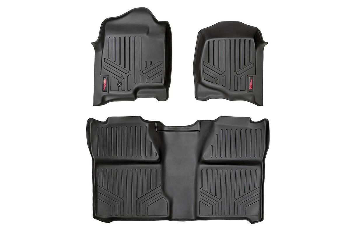 Rough Country Floor Mats | FR & RR | Crew Cab | Chevy/GMC 1500/2500HD (07-14)