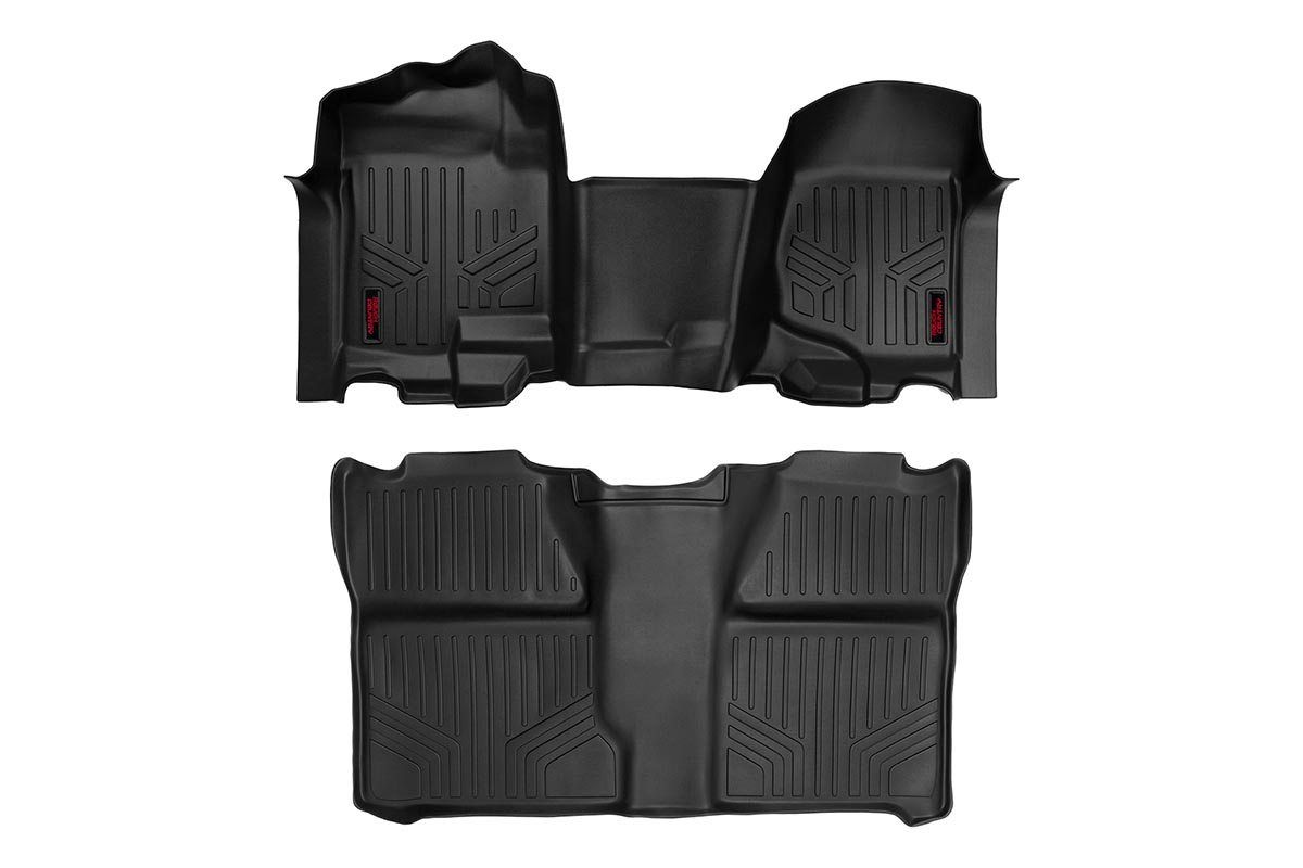 Rough Country Floor Mats | FR & RR | OV Hump | Crew | Chevy/GMC 1500/2500HD (07-14)