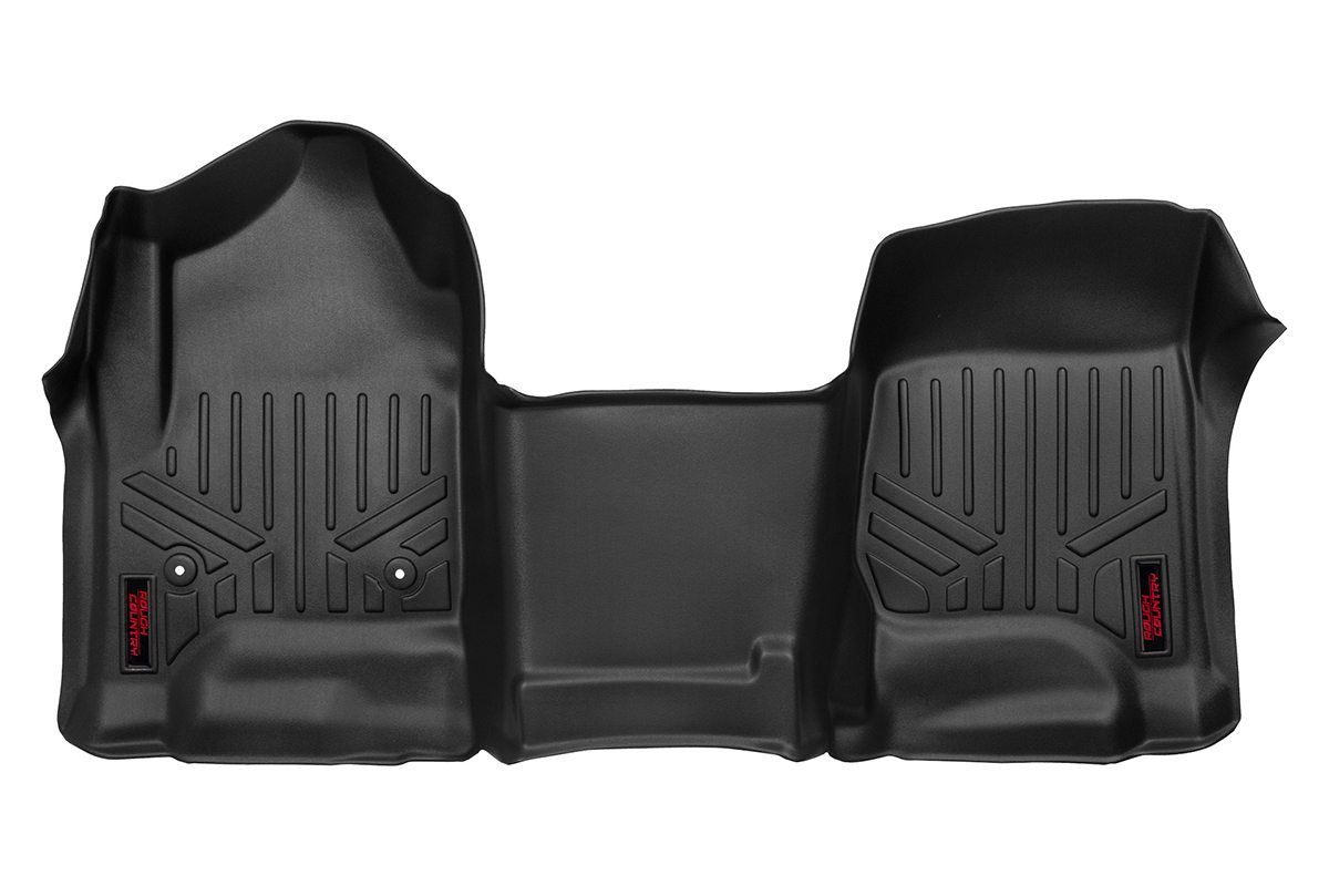 Rough Country Floor Mats | FR | Over Hump | Chevy/GMC 1500/2500HD/3500HD (14-19 & Classic)