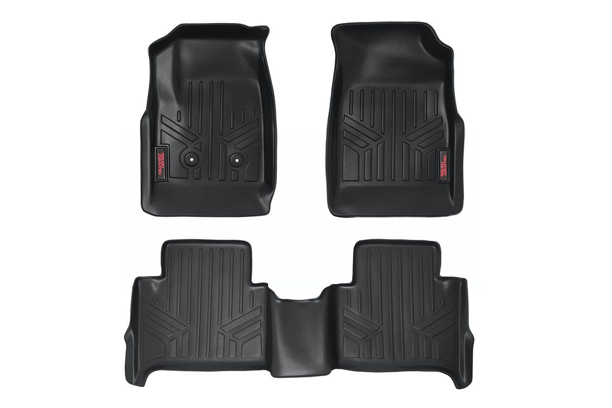 Rough Country Floor Mats | FR & RR | Crew | Chevy/GMC Canyon/Colorado 2WD/4WD (2015-2022)