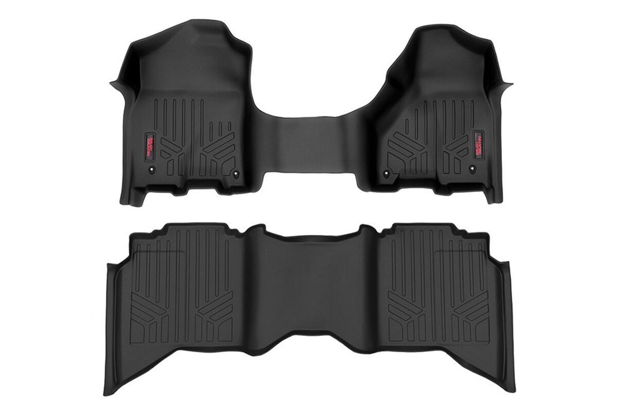 Rough Country Floor Mats | FR & RR | Crew/Mega Cab | Ram 1500 2WD/4WD (2012-2018 & Classic)