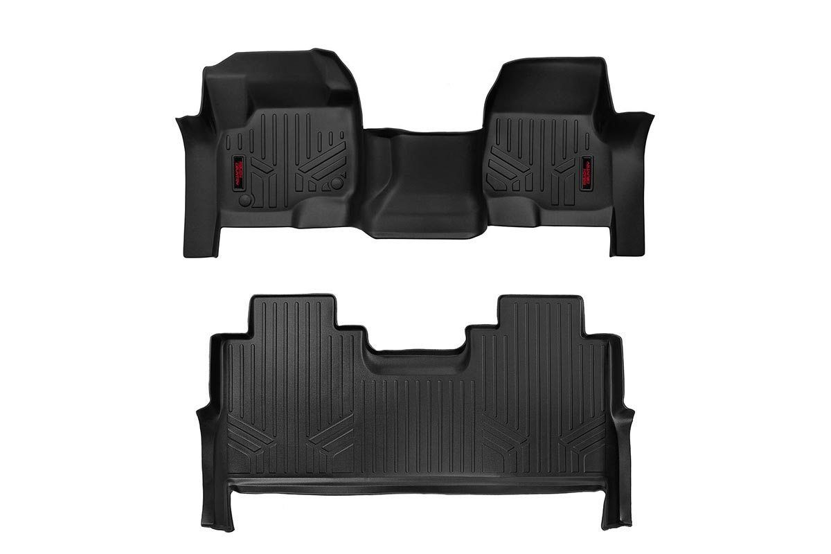 Rough Country Floor Mats | FR & RR | FR Bench | Ford F-250/F-350 Super Duty 2WD/4WD (17-26)
