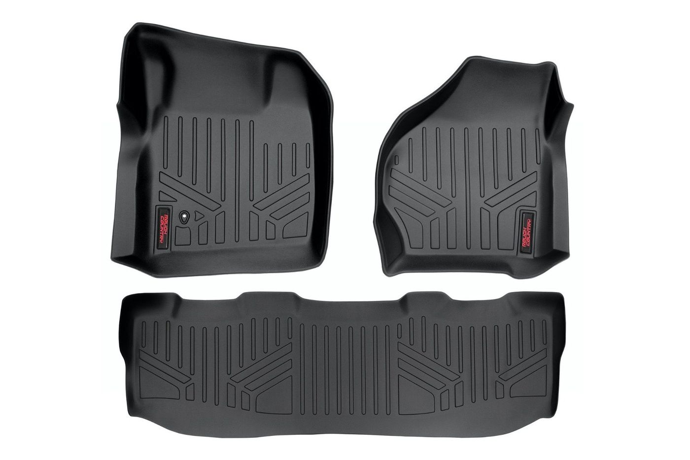 Rough Country Floor Mats | FR & RR | Crew Cab | Ford F-250/F-350 Super Duty 2WD/4WD (99-07)