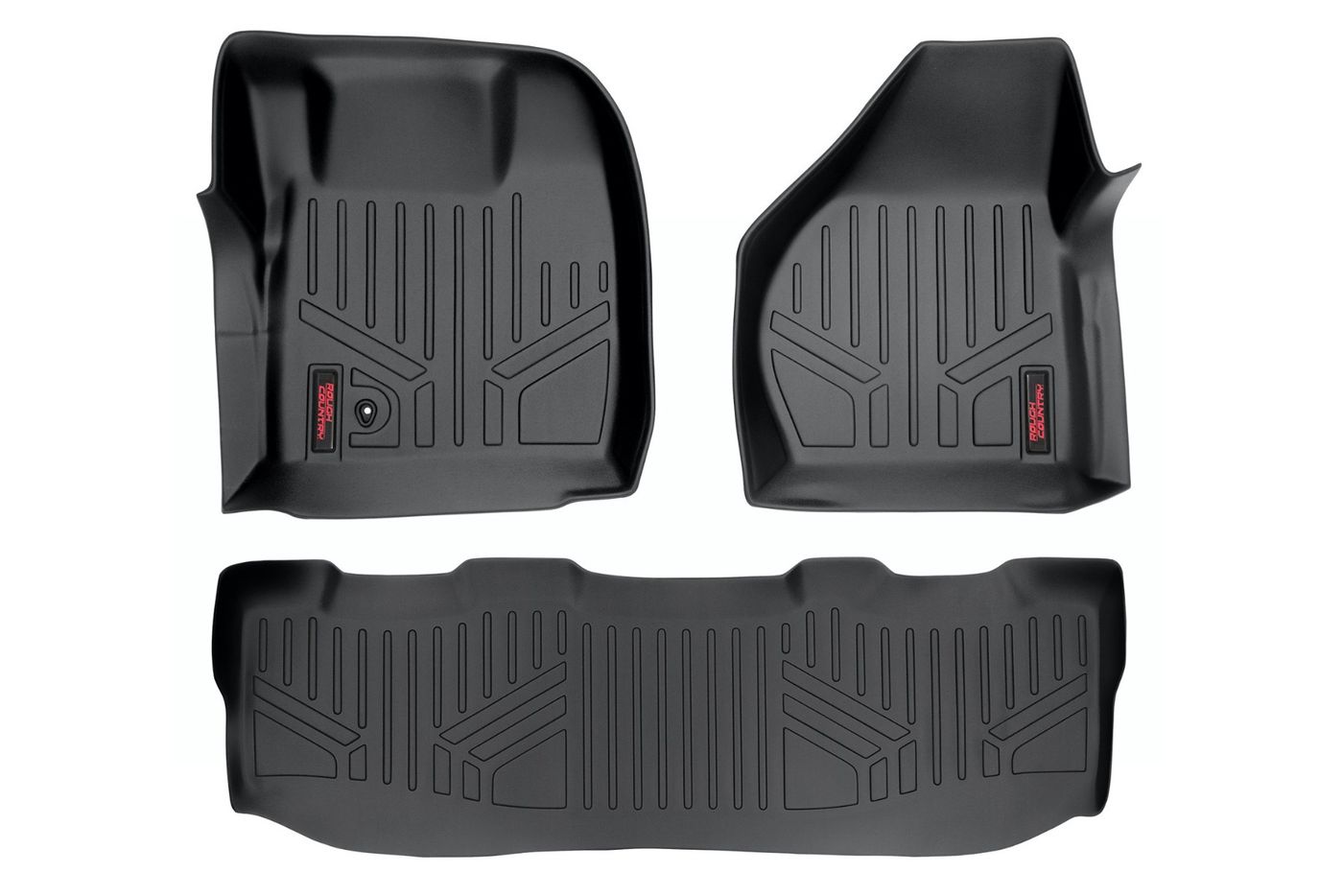 Rough Country Floor Mats | FR & RR | Crew Cab | Ford F-250/F-350 Super Duty 2WD/4WD (08-10)