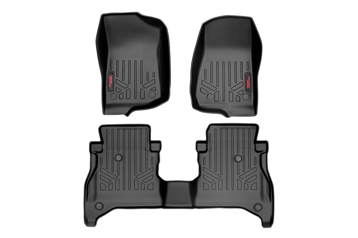 Rough Country Floor Mats | FR & RR | RR Non-Lock | Jeep Gladiator JT 4WD (2020-2026)