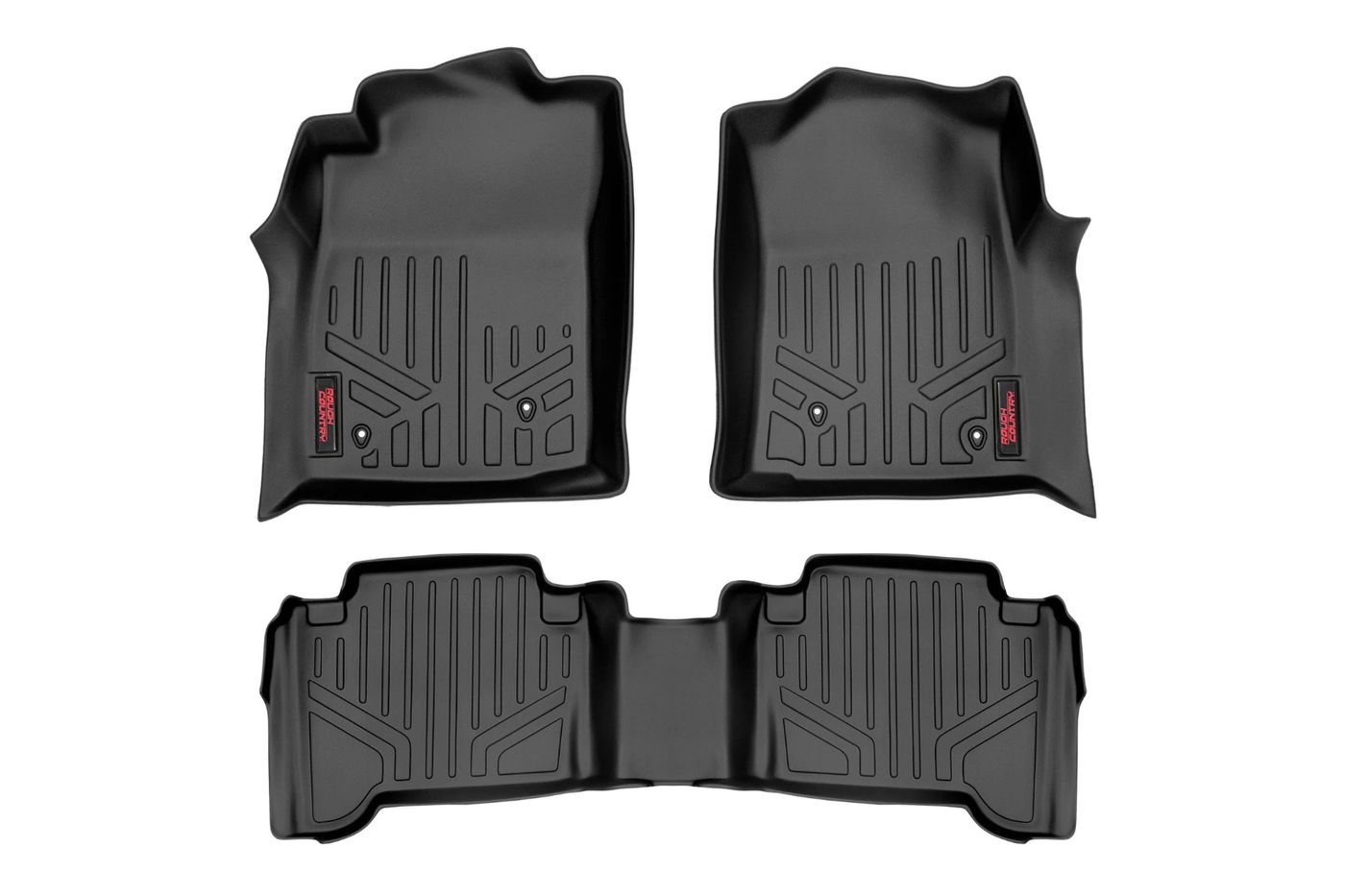Rough Country Floor Mats | Front and Rear | Double Cab | Toyota Tacoma 2WD/4WD (2005-2011)
