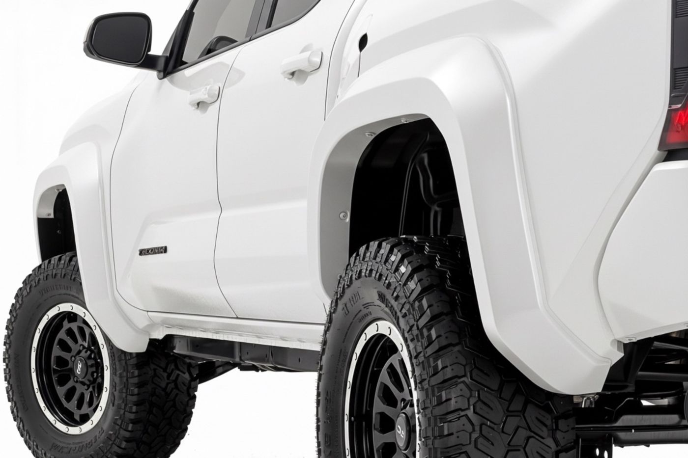 Rough Country Sport Fender Flares | 089 Wind Chill Pearl | Toyota Tacoma 2WD/4WD (24-26)