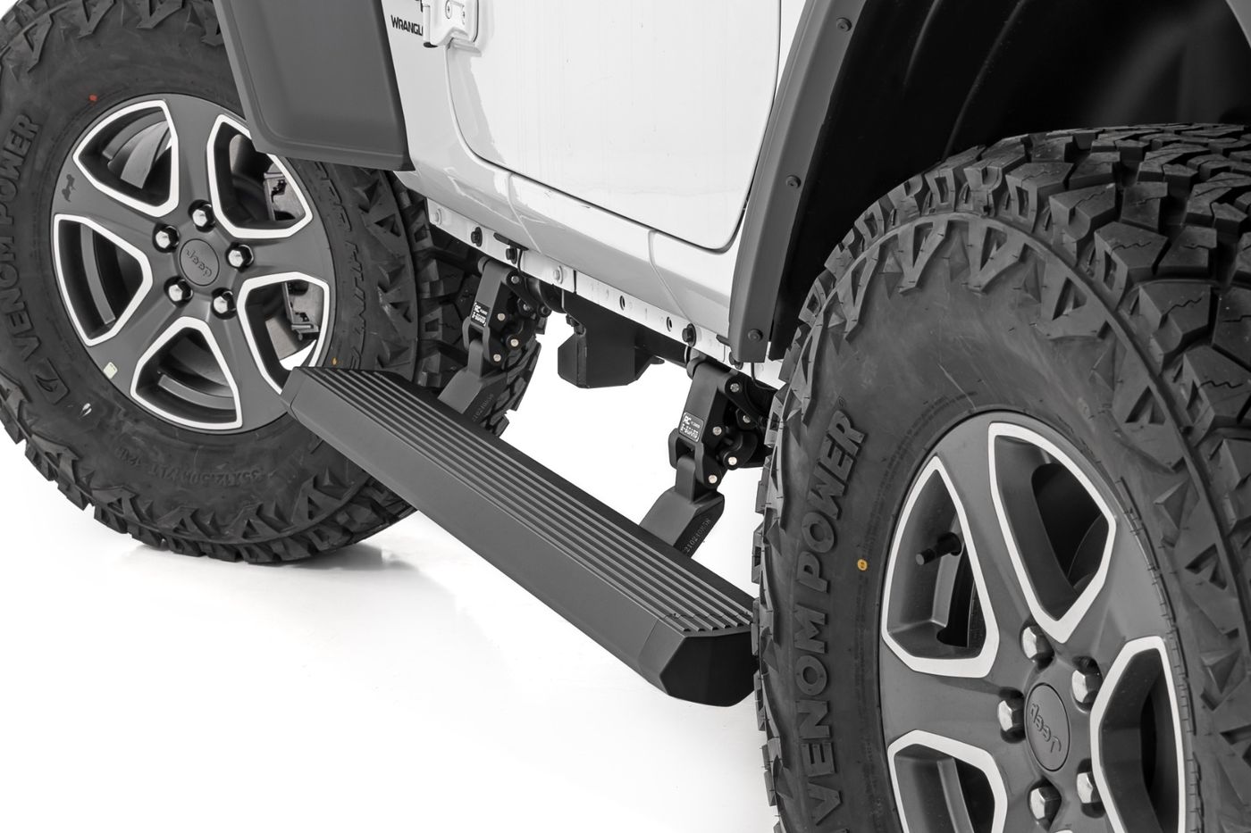 Rough Country Power Running Boards | Dual Electric Motor | 2 Door | Jeep Wrangler JL (18-26)