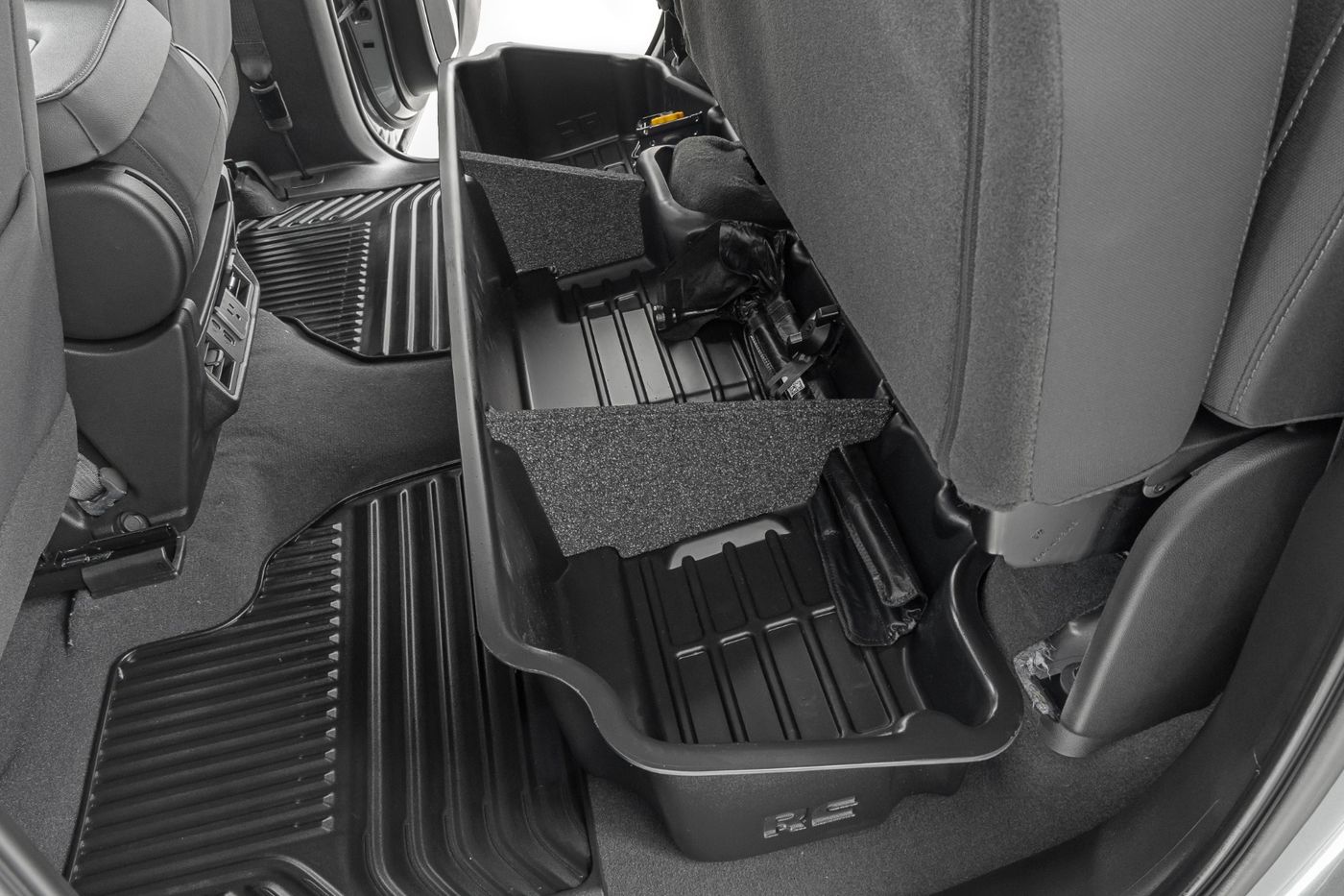 Rough Country Under Seat Storage | Double Cab | Chevy/GMC 1500/2500HD/3500HD (19-26)